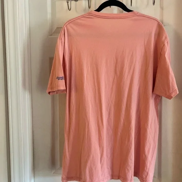 columbia pfg t shirt Women’s Xl Bubblegum Pink Large Logo - Picture 6 of 8